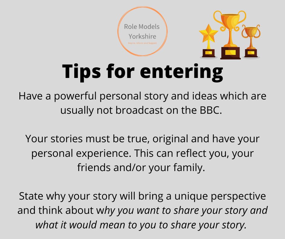 RoleModelsYorks's tweet image. This is a great opportunity for young people to enter in a BBC competition where you can share your experiences and tell your story! 
Link is here for more information: bbc.co.uk/youngreporterc…
Entry form: bbc.co.uk/send/u52647551