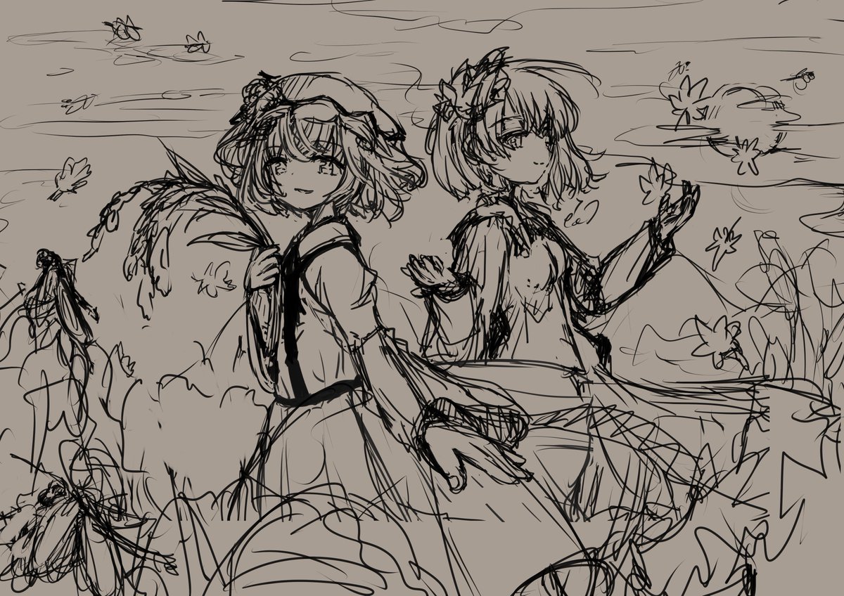 ラフ描いてみたものの、大変そうなのでやりたくない 