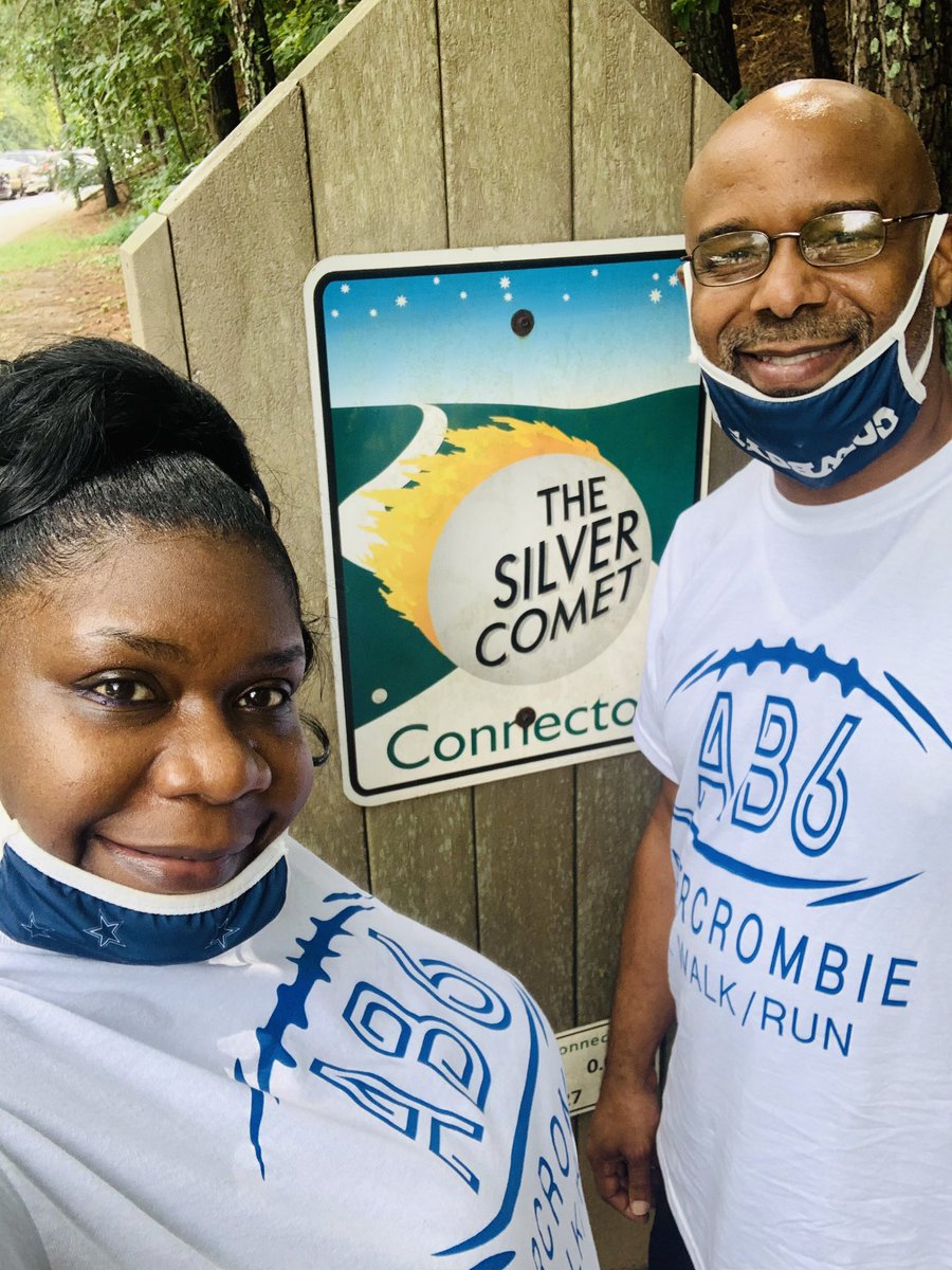 tajshure's tweet photo. We got it early with the big guy & others at Silver Comet Trail❣️What an AMAZING BLESSING to see this day❣️@AB6Foundation @SafemodeAB @dcornelius178 @shondsmith1 @smabercrombie #AB6K https://t.co/rY8GWiaiNP