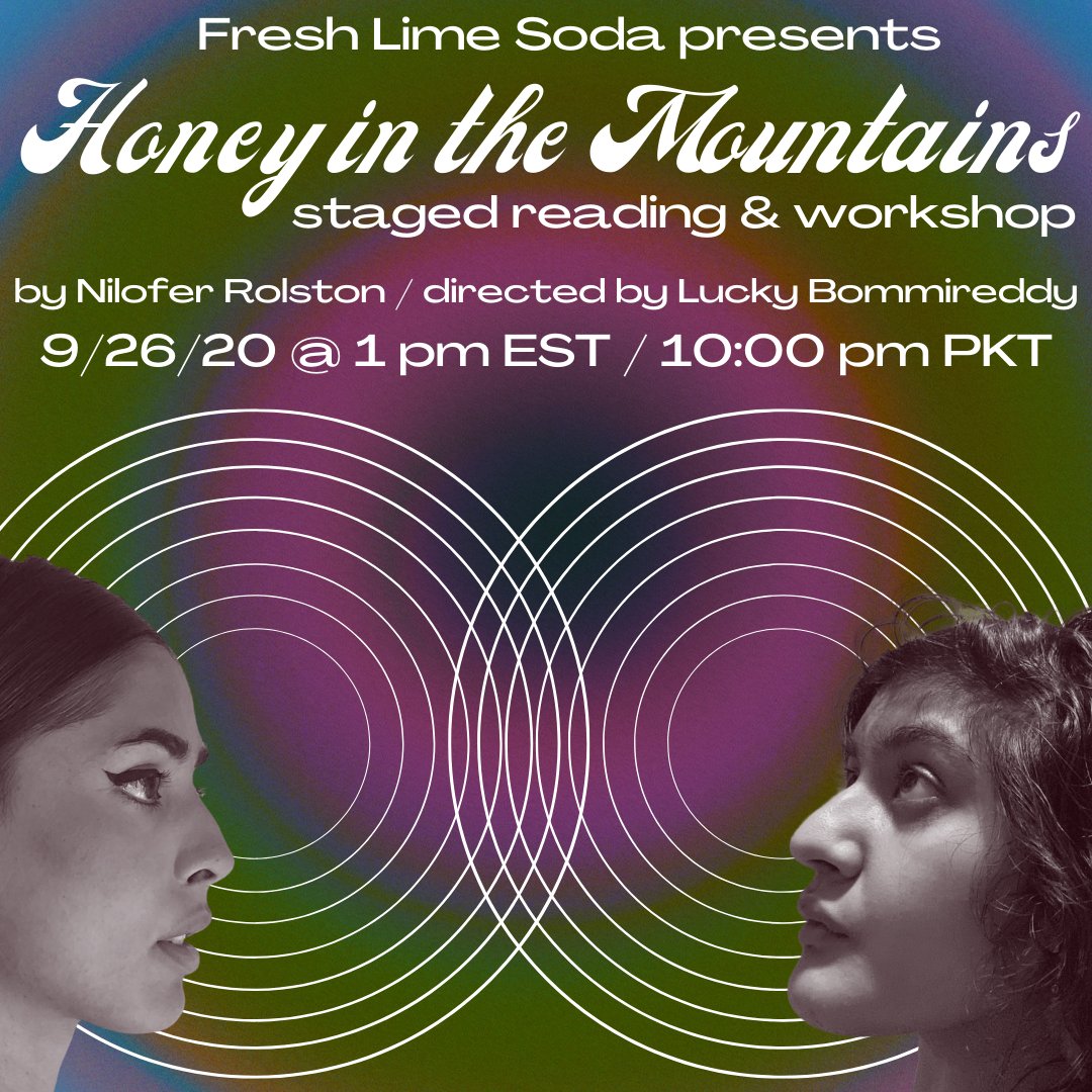 See you at 1 pm EST / 10 pm PKT to see HONEY IN THE MOUNTAINS by Nilofer Rolston, directed by <a href="/luckybommireddy/">lucky</a>! Register at the link in our bio.