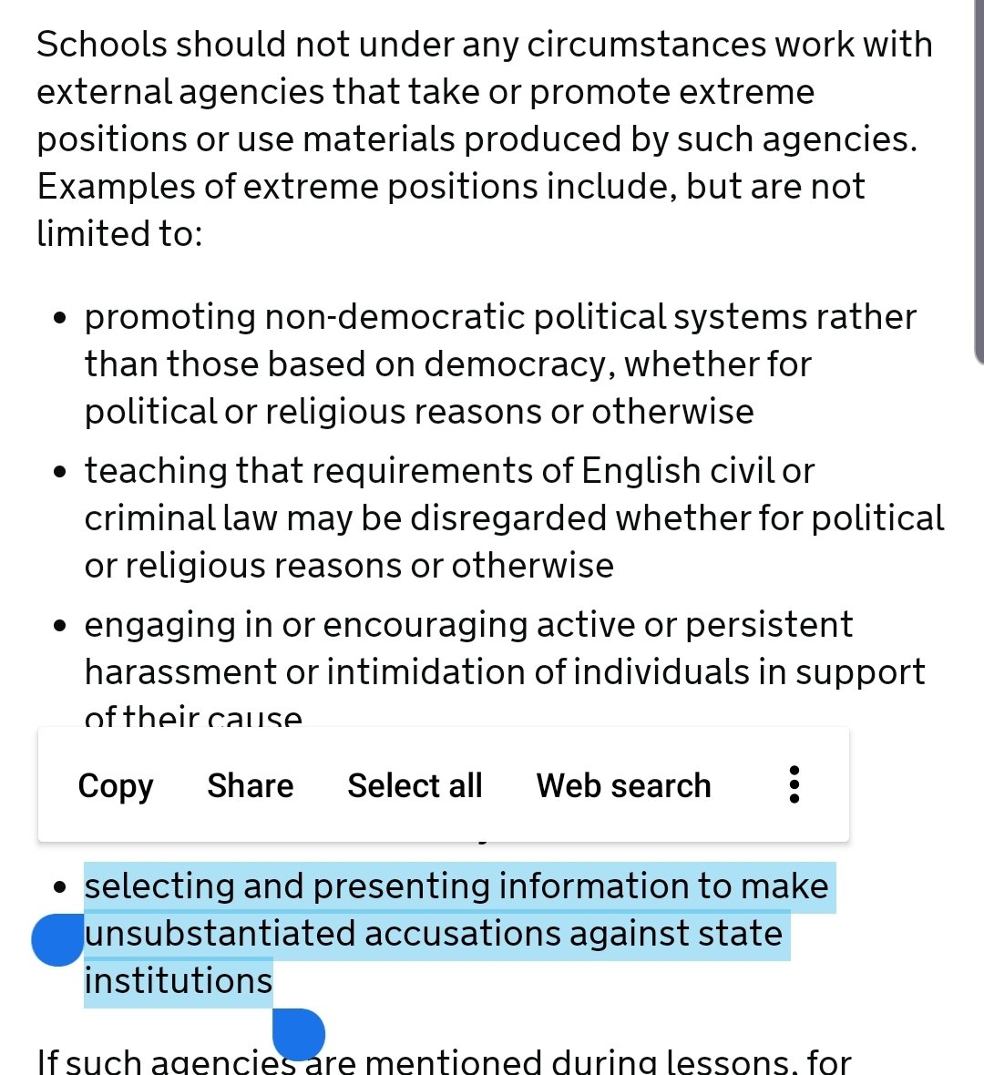 3. The government is considering an "extreme position" to be accusations against the state (eg. Islamophobia is an institutional problem in the governing Party & in the policies it enacts?) which they determine to be "unsubstantiated"Who will be the arbiter of this? Astonishing