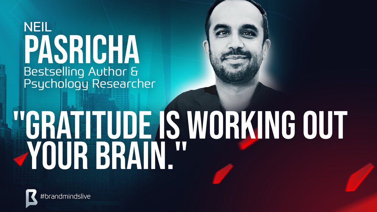 brandminds's tweet photo. Here are 2 main insights from NEIL PASRICHA's speech:
📌 Gratitude is working out your brain.
📌 If you can train your brain to be happy first then you do great work and the big success follows.
#BrandMindsLive #NeilPasricha #inspiration #motivation #mindset #leadership https://t.co/Z3gnZNRD84