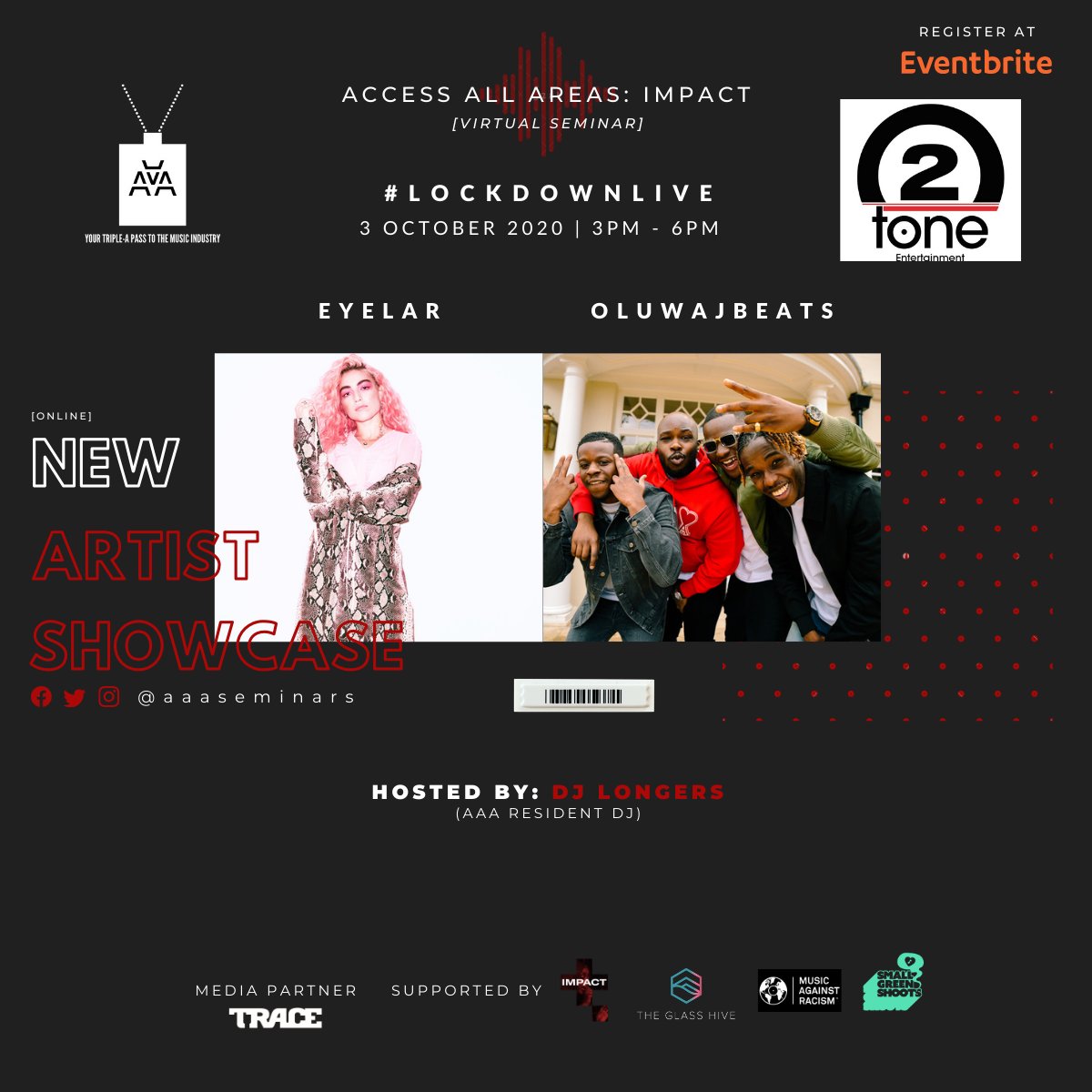 Access All Areas CIC (@aaaseminars) on Twitter photo Our next #AccessAllAreas event on Sat Oct 3! This #BlackHistoryMonth takeover as AAA x <a href="/2tone_ent/">2-TONE ENT. (2TE)</a>
features 5 key execs from 2 Tone Entertainment including CEO Shaurav D'Silva plus 2 special 2TE artist Live PA's & special guests!
Get your FREE tix now: bit.ly/32GwGpH Our next #AccessAllAreas event on Sat Oct 3! This #BlackHistoryMonth takeover as AAA x <a href="/2tone_ent/">2-TONE ENT. (2TE)</a>
features 5 key execs from 2 Tone Entertainment including CEO Shaurav D'Silva plus 2 special 2TE artist Live PA's & special guests!
Get your FREE tix now: bit.ly/32GwGpH