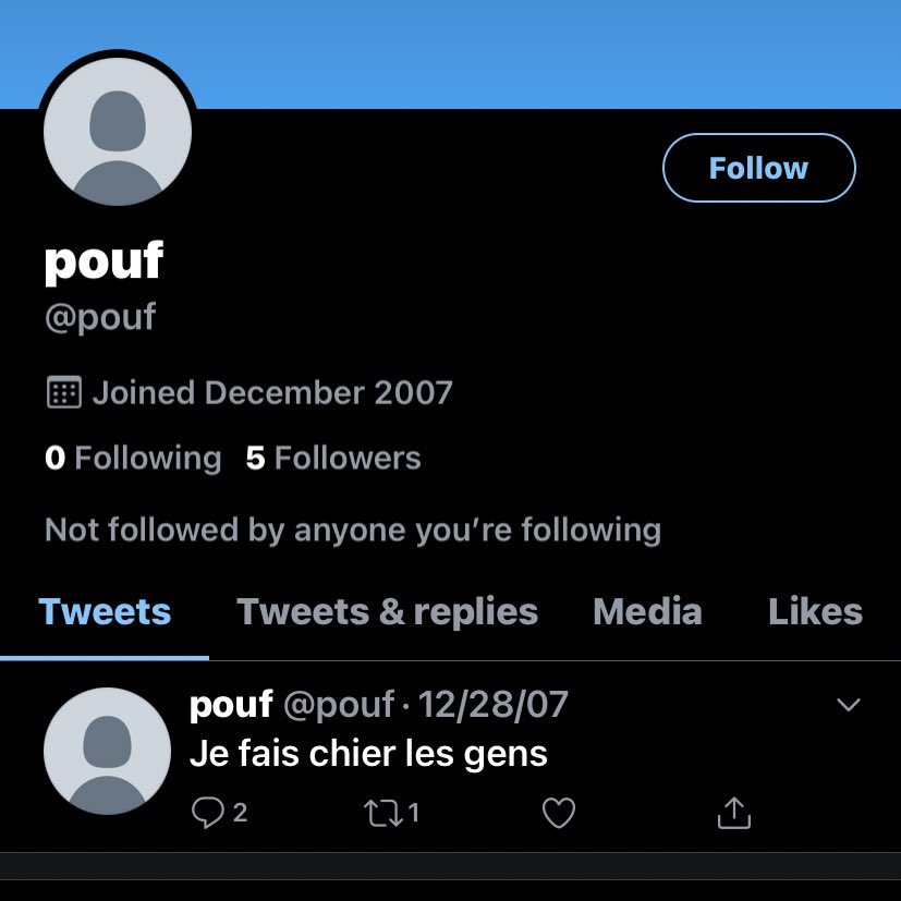  @pouf has not tweeted since 07 but this tweet is perfect so 10/10