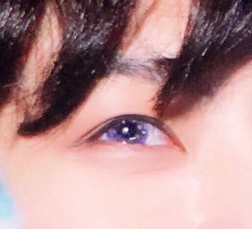 He has a galaxy on his eyes 