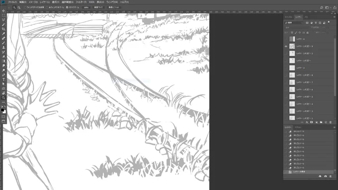 今頑張って描いてるガルパンご当地イラストのラフ。
(いつ終わるのだろうか・・) 