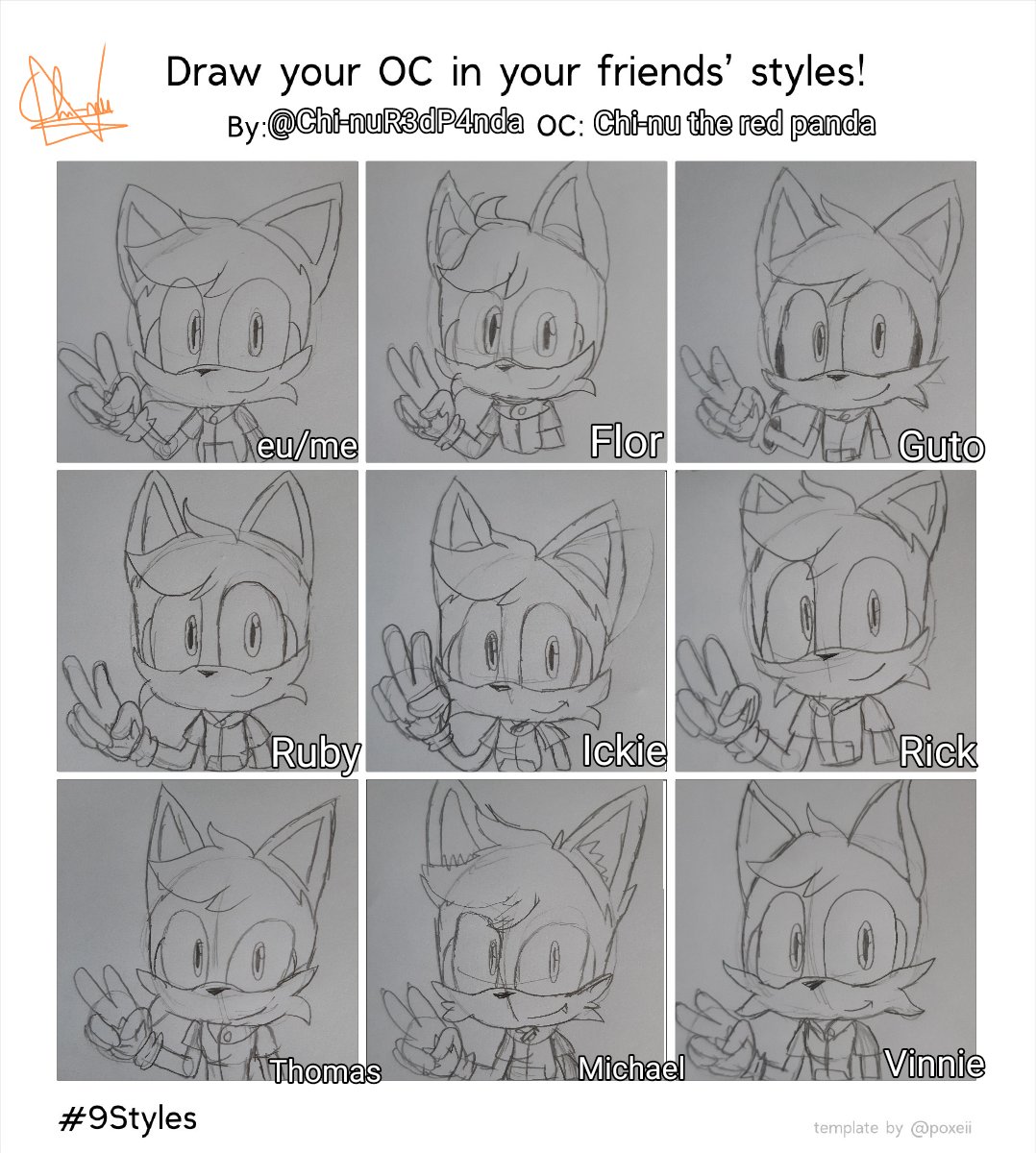 ChinuZhan's tweet photo. #9style 
1- My style
2- Flor(no twitter account)
3- @YamiGuto 
4- @Ruby_Prower 
5- @LucasIckie 
6- @KauSant98750831 
7- @Thomas_Shark69 
8- @Maicon_do_amino 
9- Vinnie(no twitter account) https://t.co/lOqWujCyKn