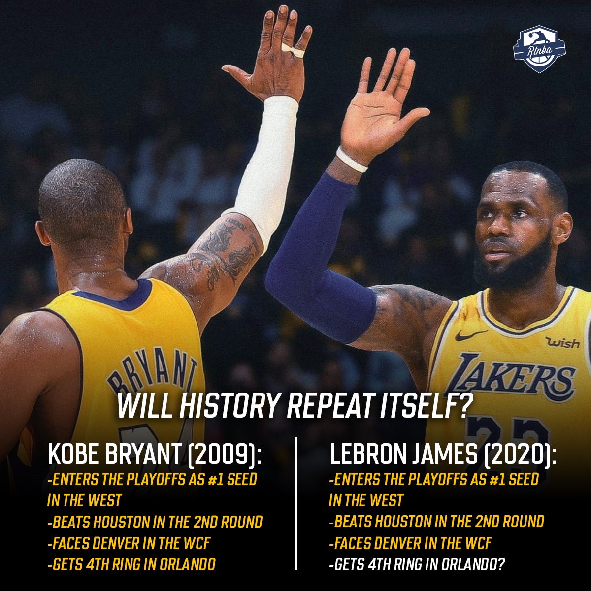 RTNBA's tweet photo. Do it for Kobe💜💛 https://t.co/bPFiFm0kLU