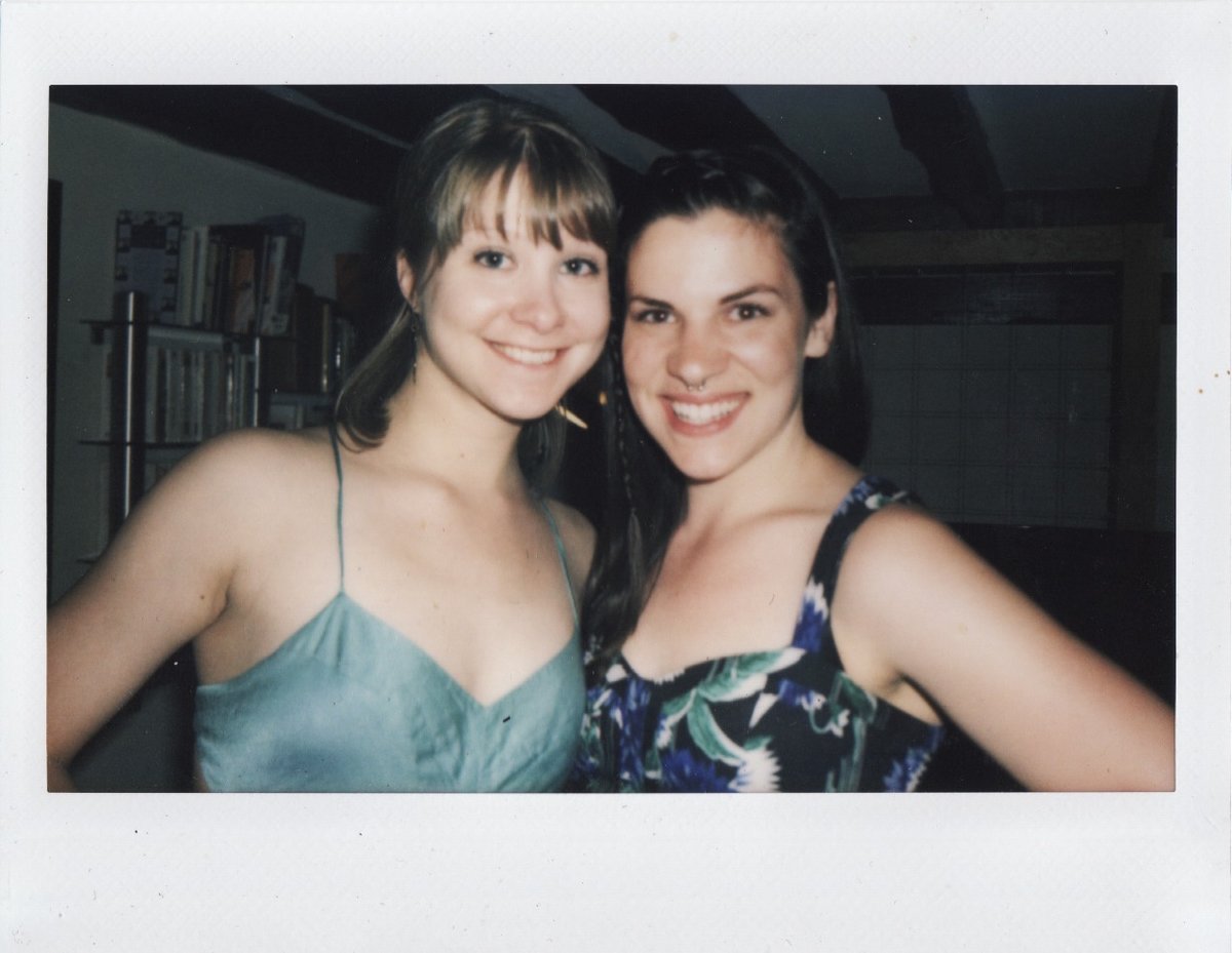 A 21st century equivalent to this might be the Polaroid or Fuji instant photograph. [Rachel E. Andrews and Carla-Jean Stokes in Paris], Fuji instant photograph by Lisa Yarnell, May 2014.