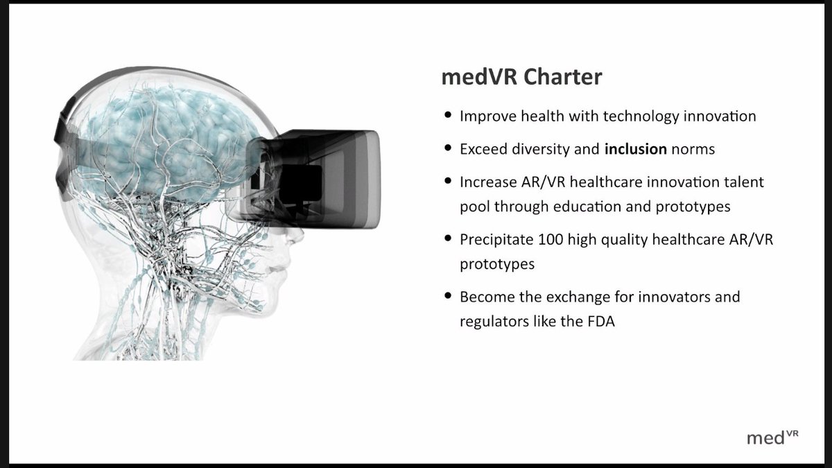 29/ Steven Max Patterson ( @stevep2007) talked about medVR &  @MedVRhack, which is a spin-off of the  @mitrealityhack.