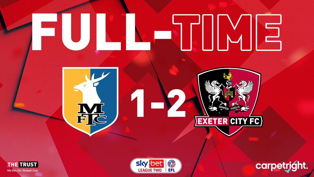 OfficialECFC's tweet photo. ⏱ FULL TIME: @mansfieldtownfc 1⃣ City 2⃣

GET IN! @joshkey1999 is the absolute boy. Report and reaction to follow.

#ECFC #OneGrecianGoal https://t.co/Ii1VKzkVQg