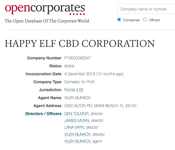 Den Tolmor - making videos as part of $15 million HHS contract pushed by Michael Caputo - had Marc Vayn as an advisor in 2018, the year Vayn's parents pled guilty to exporting military equip to RussiaTolmor is director of company Happy Elf with Lana Vayn https://opencorporates.com/companies/us_fl/P19000092047