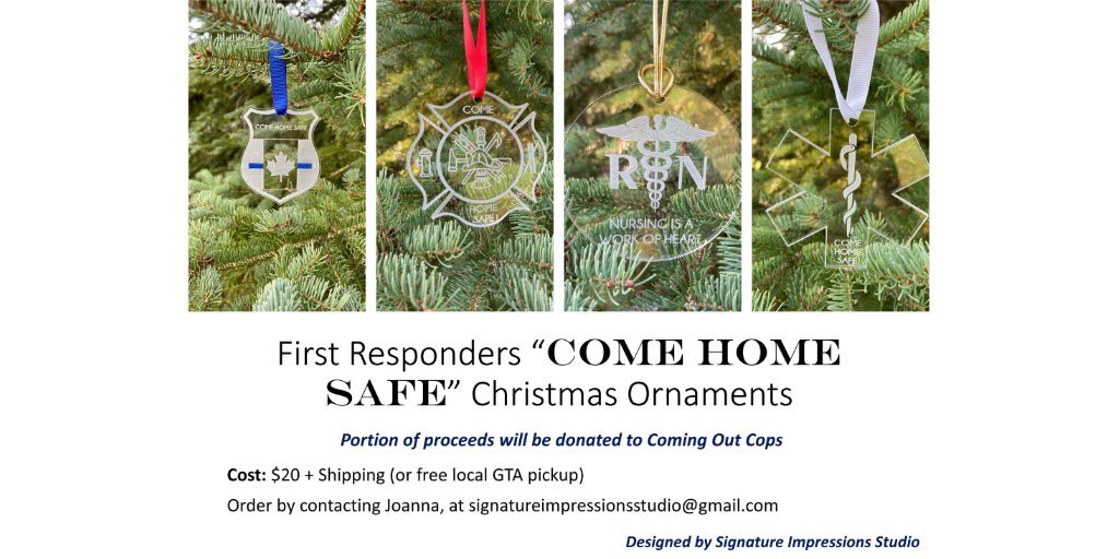 Police, fire, nurse or EMS, we want you all to COME HOME SAFE. If you have one of these heroes in your life, this is a perfect Christmas gift. Order yours today! 🎁 Part of proceeds will be given to @comingoutcops