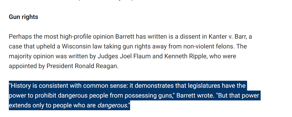 her most famous ruling is a dissent.and this is one of those treacherous sorts of cases where i agree with her position, but think she got there with bad reasoning that sets a dangerous precedent.she is not reasoning from principle, but rather from position.