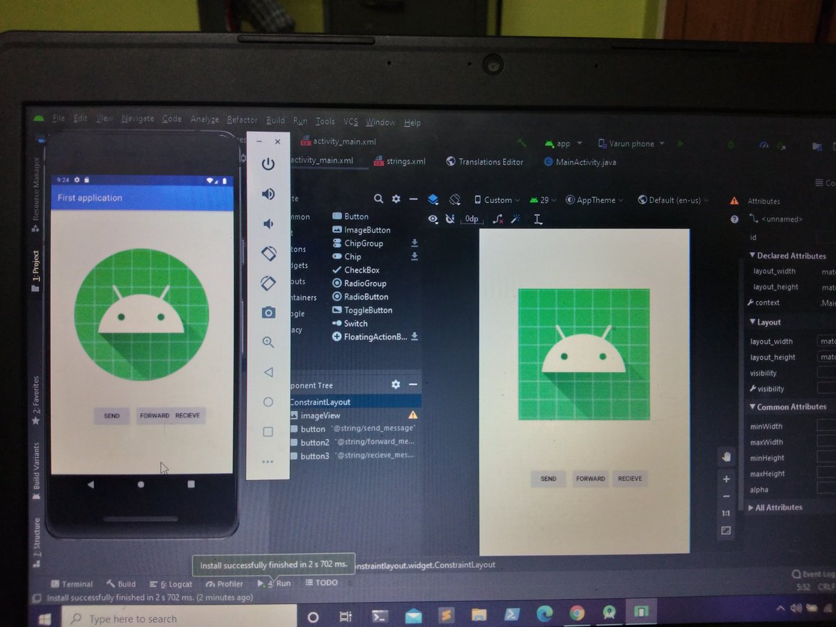Varun05887225's tweet image. My first android app 
#usingjava#androidstudio
#android #100DaysOfCode #Coding