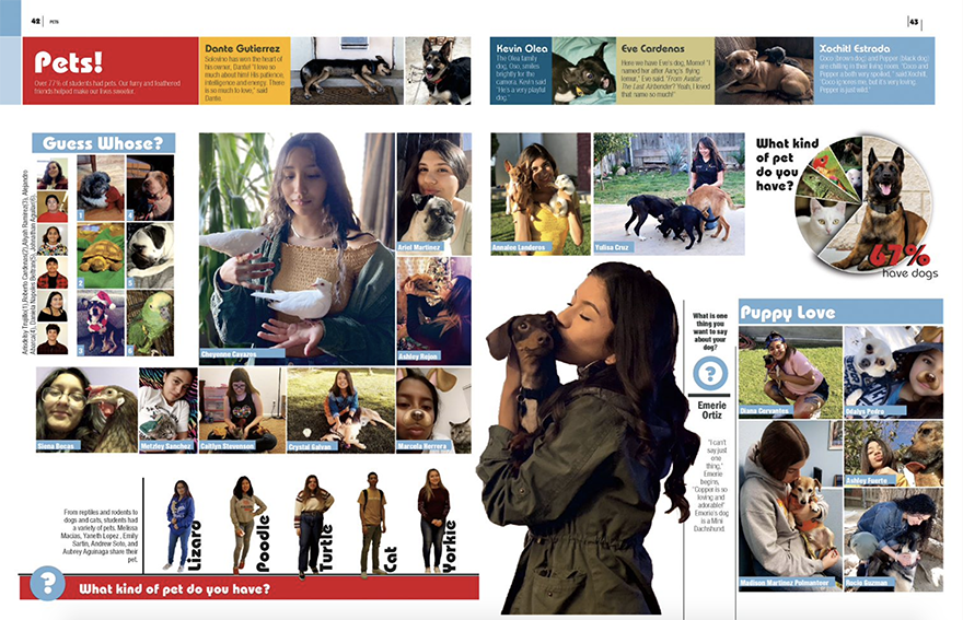 🐶 + 💁🏽‍♀️ = Perfect Yearbook Coverage this year. Use a Google Form to collect photos and quotes from students about the special members of their family. Great idea East Bakersfield High School [CA]!