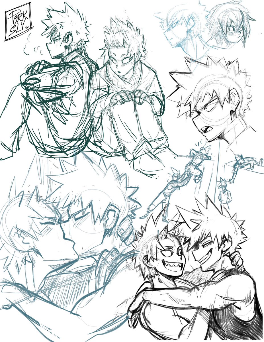 Just a big sketch dump. I'm trying to loosen up a bit and just flow.? 