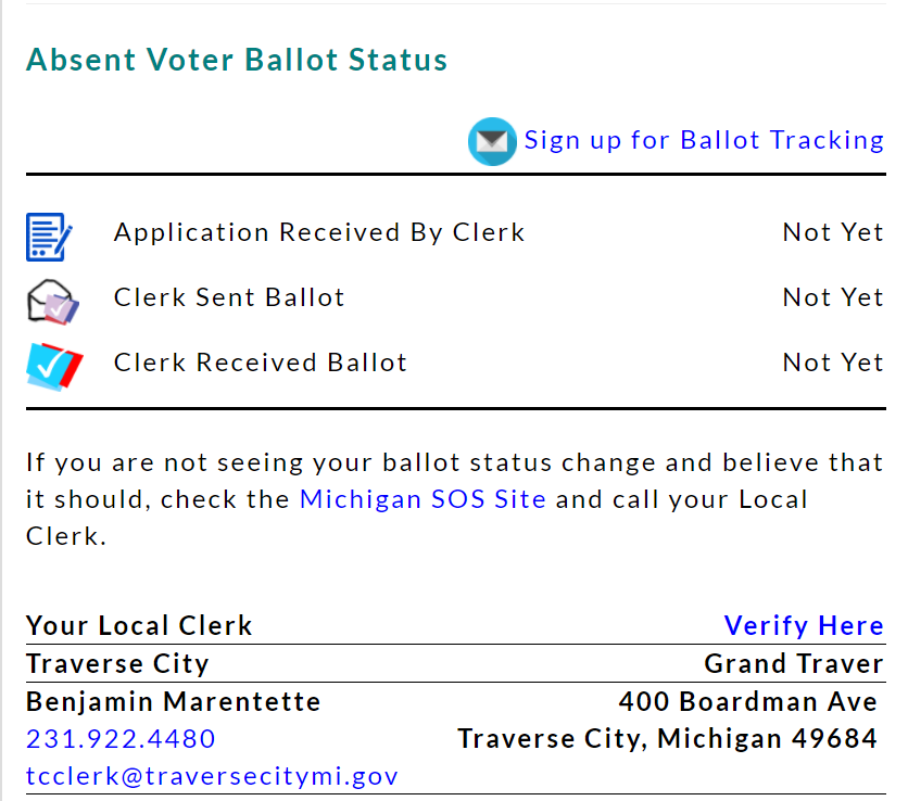 BallotPowerMI's tweet photo. Track every step of the mail-in voting process with Ballot Power. Search your name, watch your vote in transit, and make sure your voice is heard! 

#BallotPower #Voting #GoVote #Decision2020 #Election2020 #MichiganVotes #MailInVoting #VoteFromHome https://t.co/QUVh4FqvPR