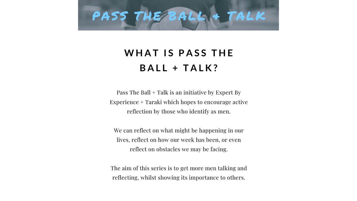 expertbyexp's tweet photo. We're super excited to introduce our new initiative in collaboration with the amazing folks @_taraki__ 🌻

The series is called 'Pass the Ball + Talk'.

This initiative is designed to encourage reflection in those who identify as men💛

DM or email us if you want to get involved! https://t.co/78P87FRSnZ