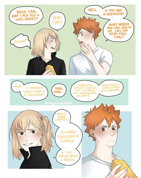 Advice
To be continued...?
#kagehina #haikyuu #yachihitoka 