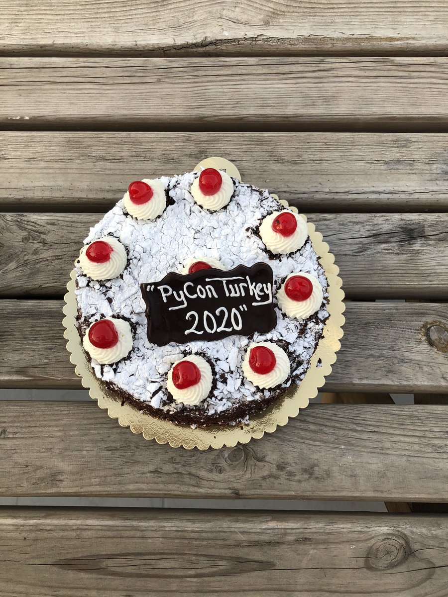 A much deserved celebration for our organization community 🎂🎈🎊 #pycontr2020 🐍