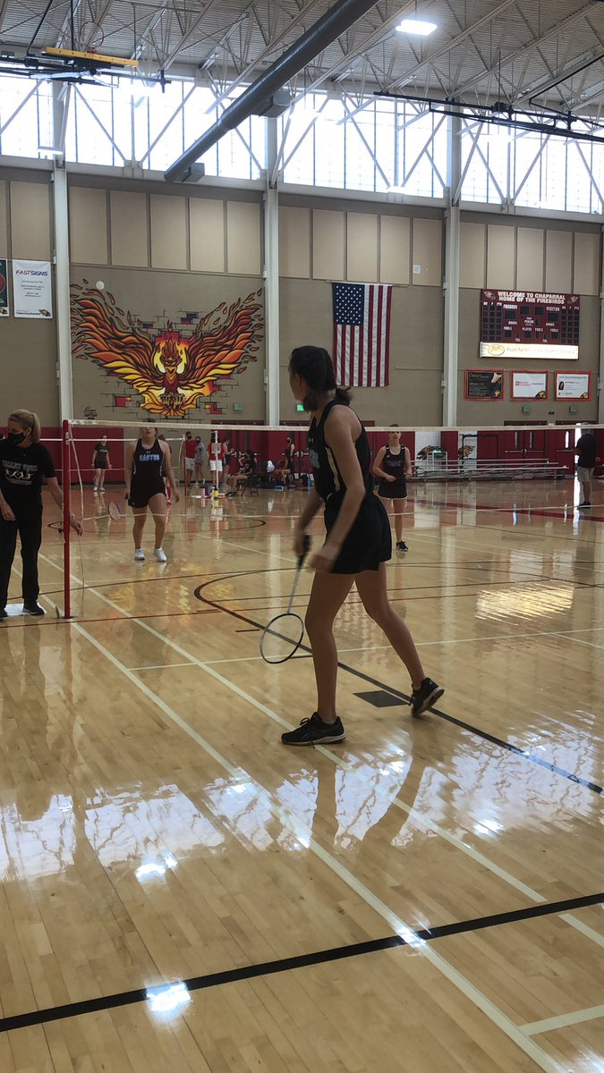 Out here at the Chapparal Invitational! Ready to do some work, starting with doubles 🏸🐍 #badminton #cobras #gametime