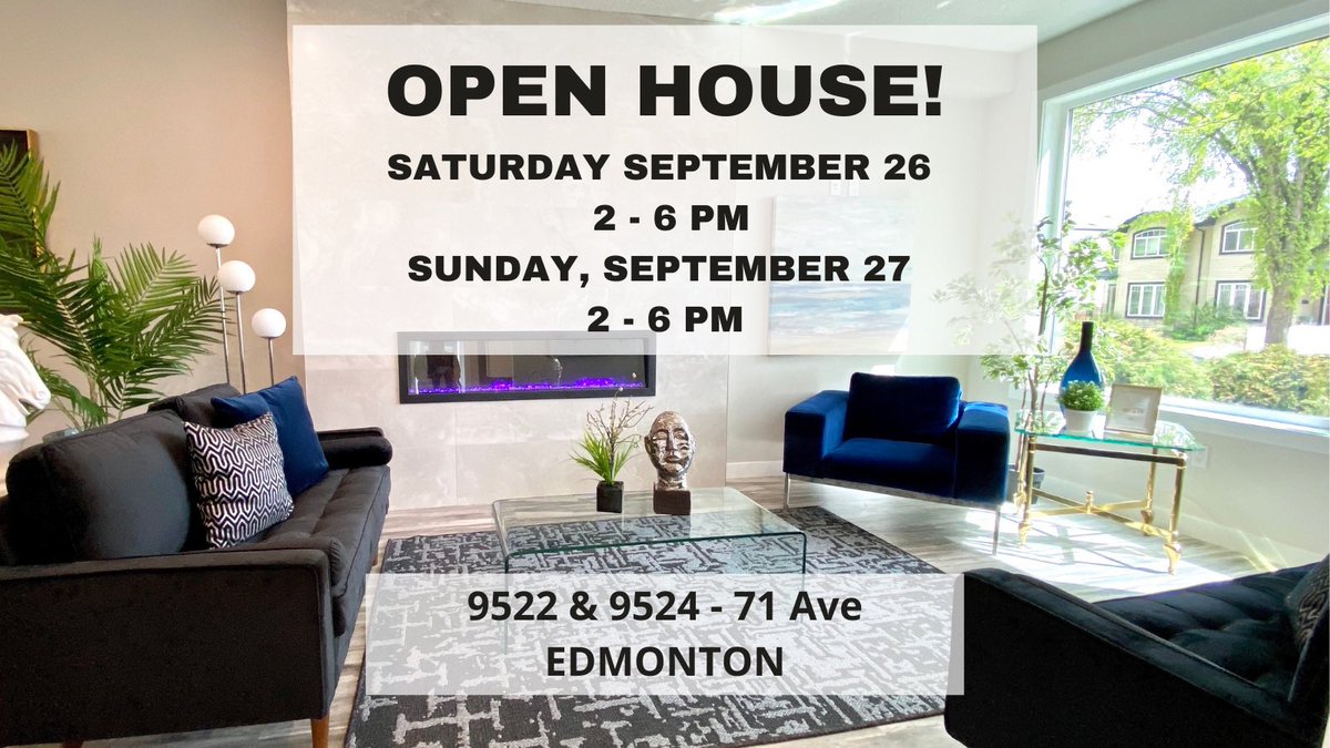 ContrastHomes's tweet photo. Come on out this weekend and check out our open houses in Hazeldean! 

9522 &amp; 9524 - 71 Ave in #yeg

Saturday, September 26 &amp; Sunday, September 27
2 - 6 pm

 3 beds up, upstairs laundry, A/C, tons of storage and LEGAL basement suites! #yegre . https://t.co/V9PD0KQLfm
