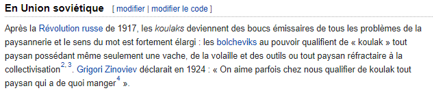 Sinon, c'est la porte ouverte vers une société de délation, de suspicion et d'aigreur généralisée. Rappelez-vous Staline: pour lui, le simple fait de posséder un boeuf ou une charrue faisait de vous un paysan privilégié, donc un ennemi à éliminer.