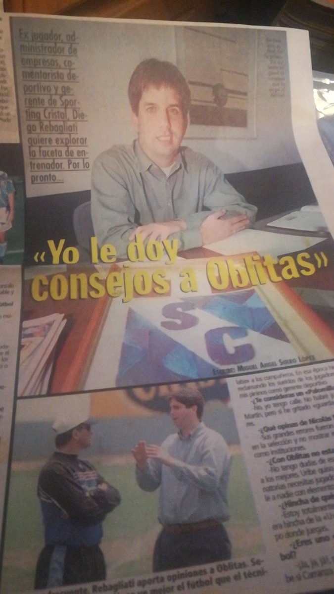 DatoNoMenor's tweet photo. Entrevista del @elbocononline hecha en el 2001. @diegoreba: "Yo le doy consejos a Oblitas". https://t.co/LB2Wov4CQ2