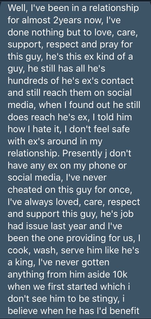 - She needs your candid Advice.  #Thread 1/3