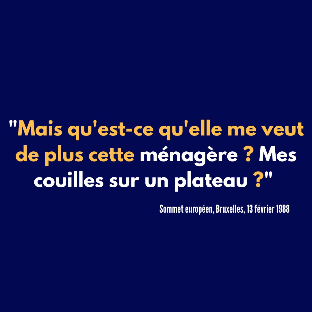 Chirac n’en peut plus. Lors du sommet européen, Margaret Thatcher, première Ministre du Royaume-Uni « want [her] money back” et ne cesse de le marteler. Le président explose et lâche, dans son micro allumé, cette phrase mythique qui fera le plaisir des tabloïds anglais.