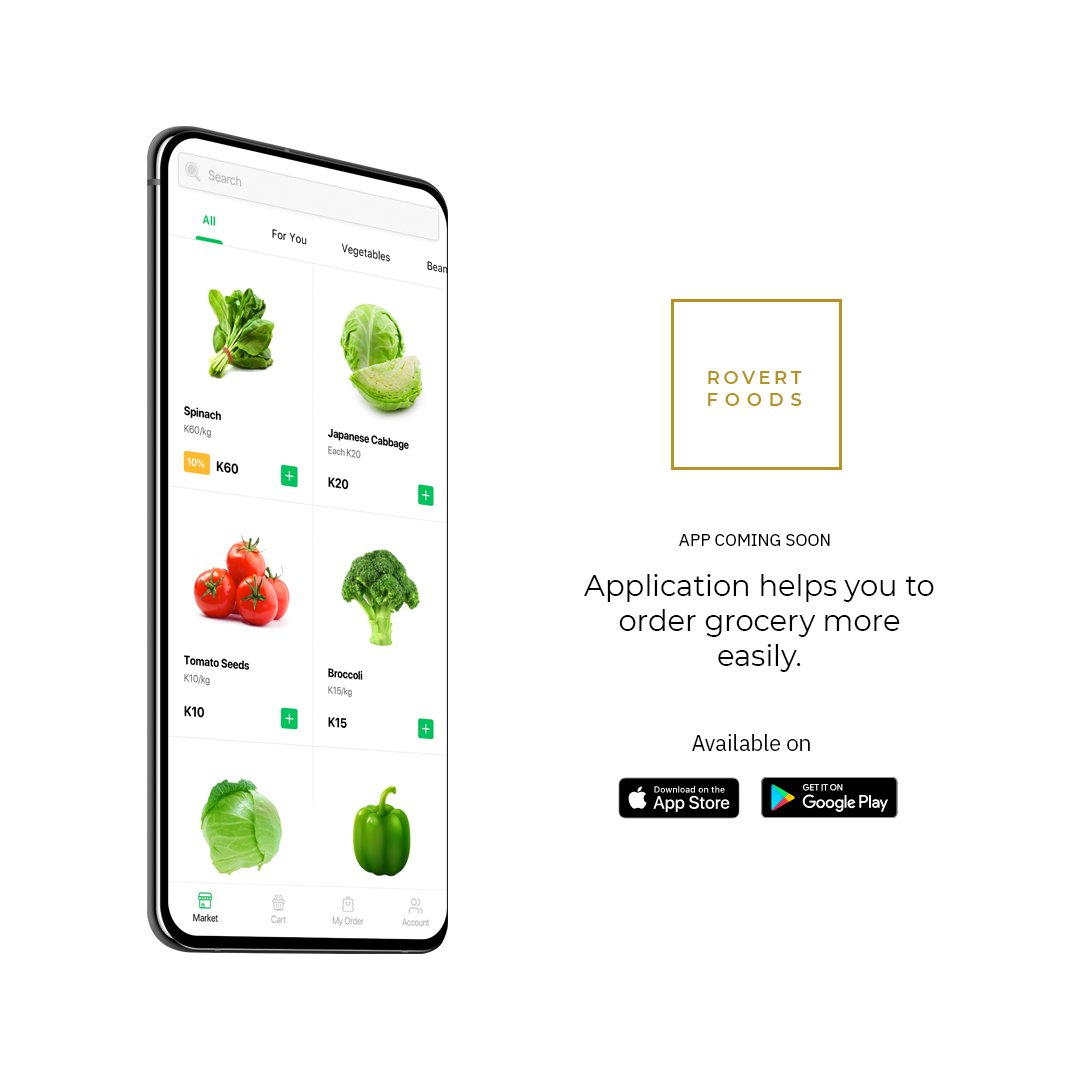 selfstyledking's tweet photo. Our app is almost ready and will be available on Google play and apple store. Also look out for more products in our catalogue soon. Here's to the future of grocery shopping @rovertfoodszm

#selfstyledking #rovertfoods https://t.co/HjFIQET4VJ
