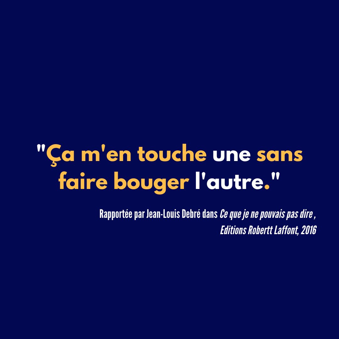 Lors d’une conversation avec J.L Debré, Chirac semble porter peu d’intérêt au thème abordé. Il répond donc par cette allusion grivoise. Il est dit que c’était une de ses expressions favorites.