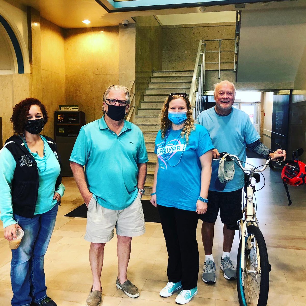 Cooper Levenson went teal for @NOCC_National today on the famous #atlanticcityboardwalk in support of our very own Rebecca Lafferty, Survivor and all those affected by Ovarian Cancer. #togetherinteal #tealuswhereyouare #KnowOvarian