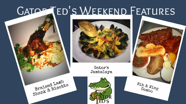 gator_teds's tweet photo. Let us handle the cooking this Weekend with these Amazing Chef Features or try one of your Gators Favorites from our Menu! Join us in house or enjoy at home by ordering online at https://t.co/5dJpbf4Xjq or 905 336 3133 #weekendvibes #supportlocal #gatorsathome #cheffeatures https://t.co/XNE8MDfojU