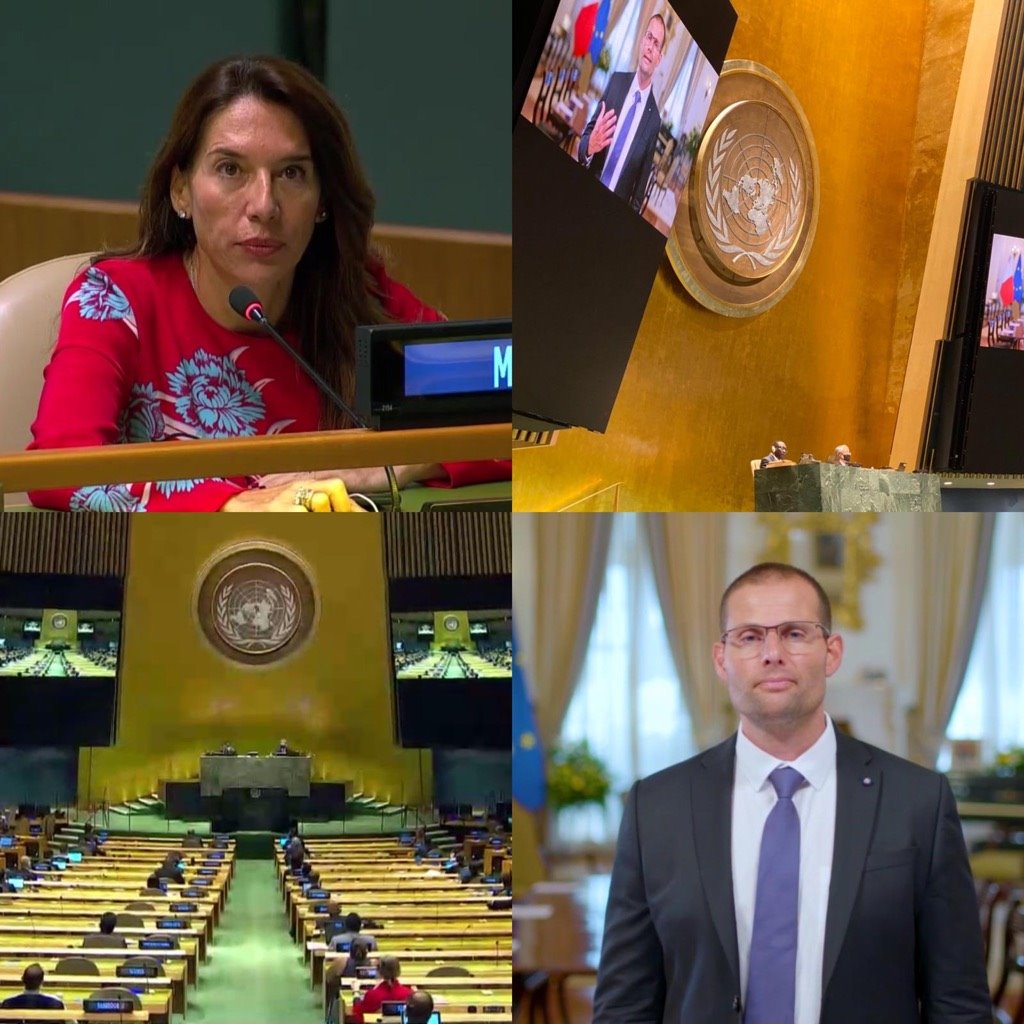 Watch💻PM <a href="/RobertAbela_MT/">Robert Abela</a> reaffirm Malta’s🇲🇹 commitment to #multilateralism &amp; global #peace🕊️ - plus #security🛡️, #sustainability🌿, #solidarity🤝 - in his address to #UNGA75 #UNGA <a href="/UN/">United Nations</a>🇺🇳 General Assembly in New York🇺🇸, introduced by Amb. Vanessa Frazier⤵️
webtv.un.org/watch/malta-pr…