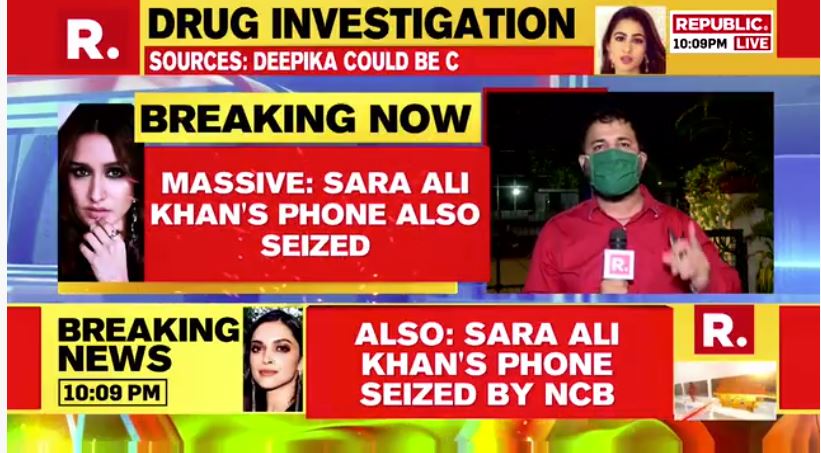 republic's tweet image. #BREAKING | NCB seizes phones of Deepika Padukone, Sara Ali Khan, Rakul Preet and three others, amid drug probe. All of them were grilled by the agency through the day

Watch live here: republicworld.com/livetv.html