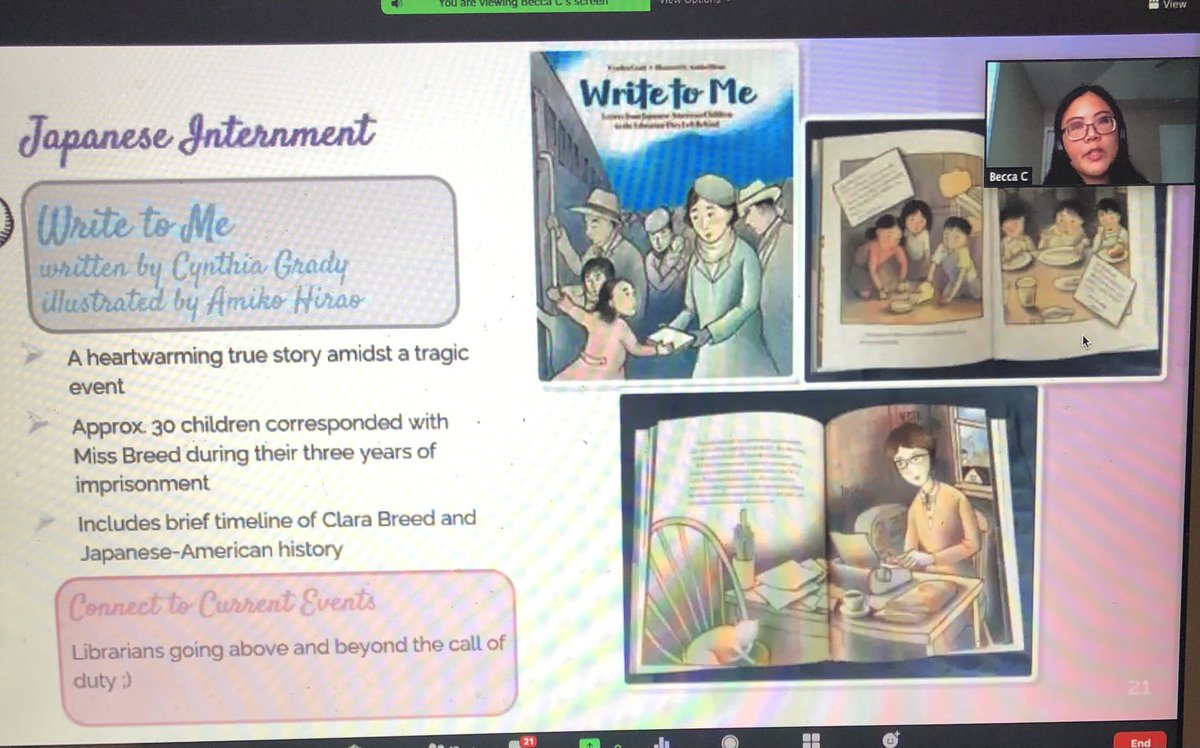 LindsKimery's tweet image. Becca Chen provided TONS or resources to help librarians expand their collections to have more Asian-American literature! Great information shared on diversity audits and continued allyship! @MsChenLibrarian #TASLVirtual20 #mnpslibhacks