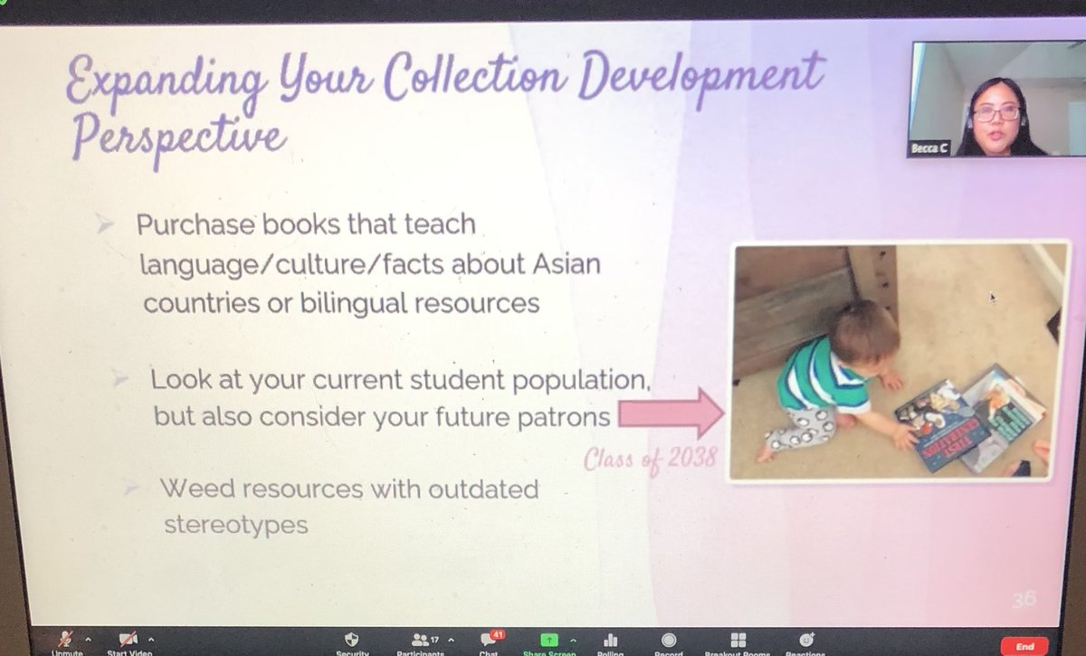 LindsKimery's tweet image. Becca Chen provided TONS or resources to help librarians expand their collections to have more Asian-American literature! Great information shared on diversity audits and continued allyship! @MsChenLibrarian #TASLVirtual20 #mnpslibhacks