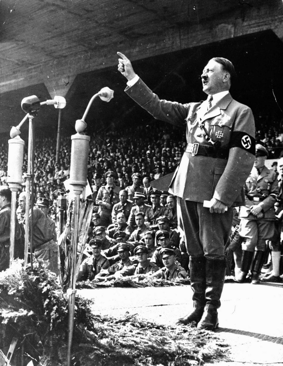 Adolf Hitler offered a demoralized, failing Germany an alternate reality. If they simply believed they were exceptional, that they'd been betrayed, if they gave him their faith and worship, they would be instantaneously transported into an alternate reality.10/