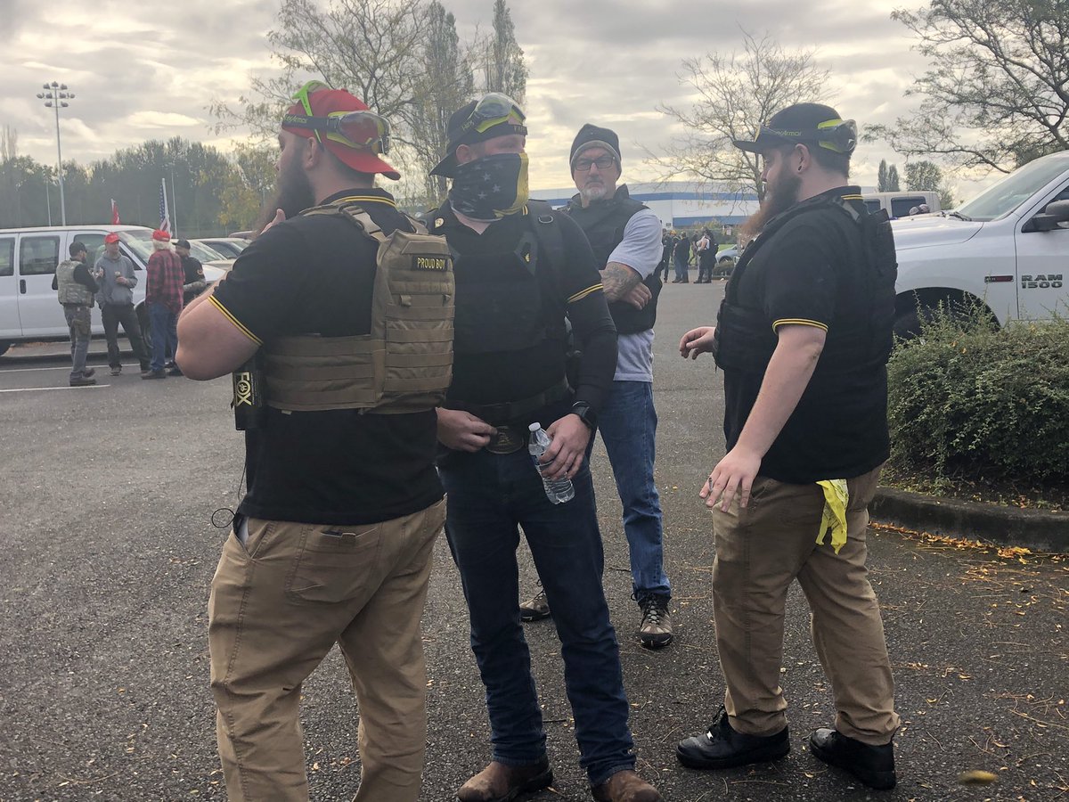 The Proud Boys and their supporters are gathering at Delta Park in Portland, Oregon. I’ll be providing live coverage all day, thread starts here. When things amp up, I’ll be livestreaming.