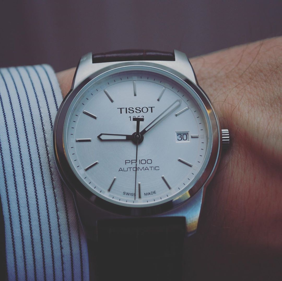 Tissot PR100 Automatic Watch a classic for any occasion. ⌚ 
​What's your favorite @tissot_official timepiece this season?
