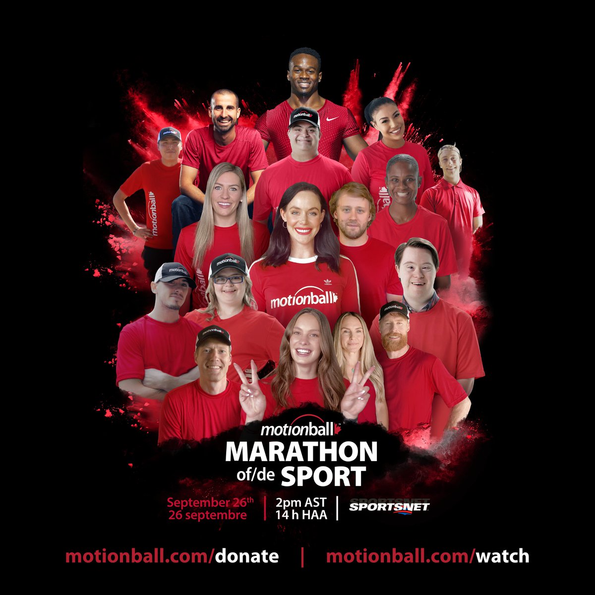 HERE WE GO! ✨  Watch <a href="/Sportsnet/">Sportsnet</a> ONE - NOW - to join our first ever, national, virtual #MarathonofSport in support of <a href="/SOCanadaFdn/">SOCanadaFoundation</a>!  motionball.com/watch