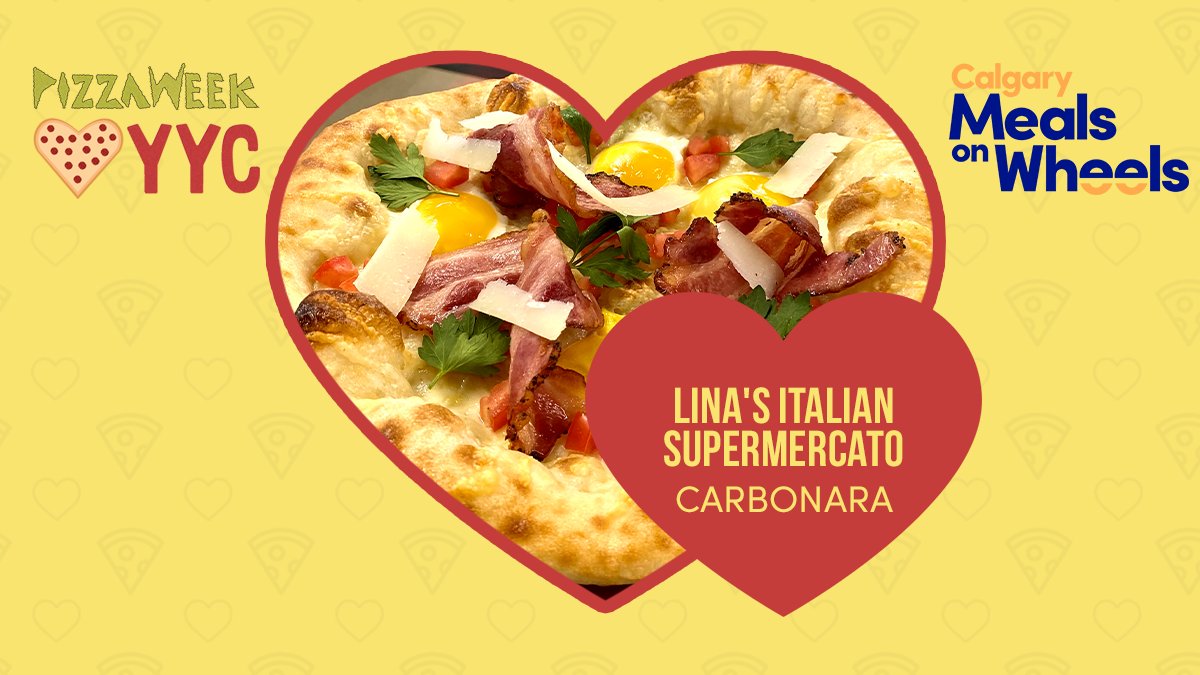 Available at both locations, the Carbonara from <a href="/LinasMarket/">Lina's Italian Market</a> looks deliciously decadent and is an authentic Italian pizza. Don't miss out!

#YYCPizzaWeek2020
#YYCsbestpizzas #YYC #YYCSupportlocal #YYCPizza
#YYCsmallbusiness