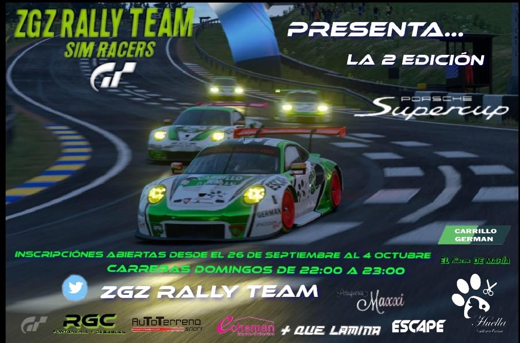 Ya estamos de vuelta con la segunda edición de la Porsche Supercup 👏👏👏 inscripciones abiertas a través de MD 

Nos vemos en pista 🏎🏎