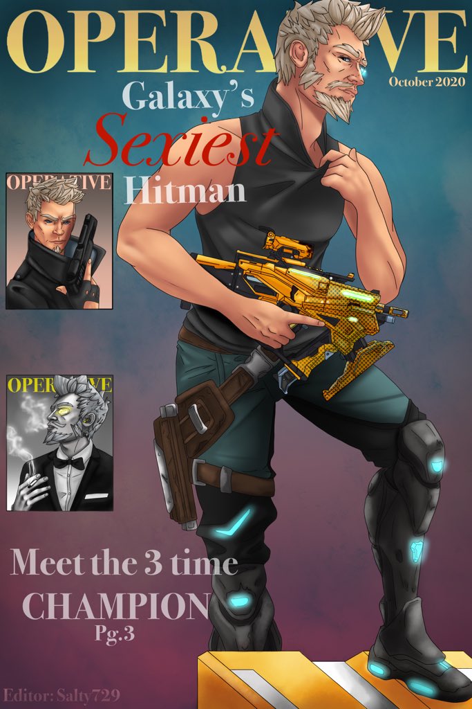 SolteMuse's tweet photo. Galaxy’s Sexiest Hitman, 3 years running!
Commission for @word_operative, had a lot of fun working on this and hashing out ideas with you! 🤗
#ZaneFlynt #ZaneTheOperative https://t.co/NQ4kZ2cw3x