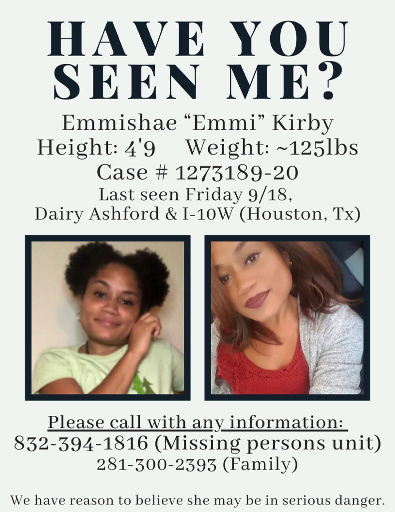 Beezaniel's tweet photo. If anyone has seen my cousin please RT and spread the word, she's been missing since Monday and hasn't been contacted by anyone in my family since then.....
Please RT and anyone in the Houston area that might've seen her please DM me https://t.co/HliqzKsJZR