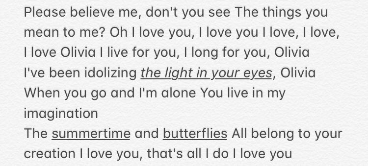 The light in your eyes is the light of the sun. Then he talks about summertime and butteflies (having butteflies in your stomach is the feeling of being infatuated). (Yes he has a  on his tummy but it's another story). He talks about his lover as the sun 