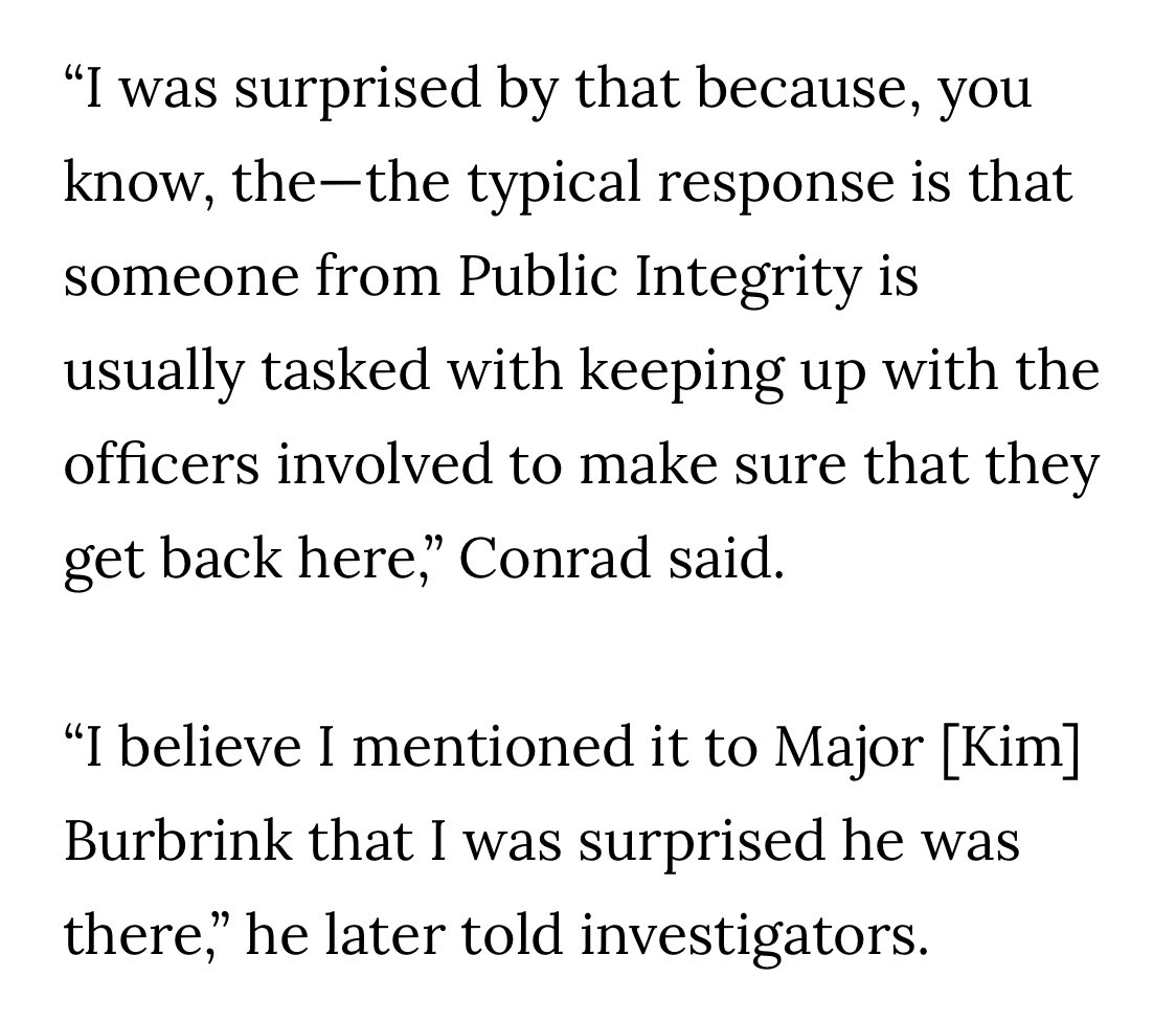 Now-former LMPD police chief Steve Conrad, who was interviewed on March 18, told investigators he saw Hankison at the hospital after the incident, which he described as unusual