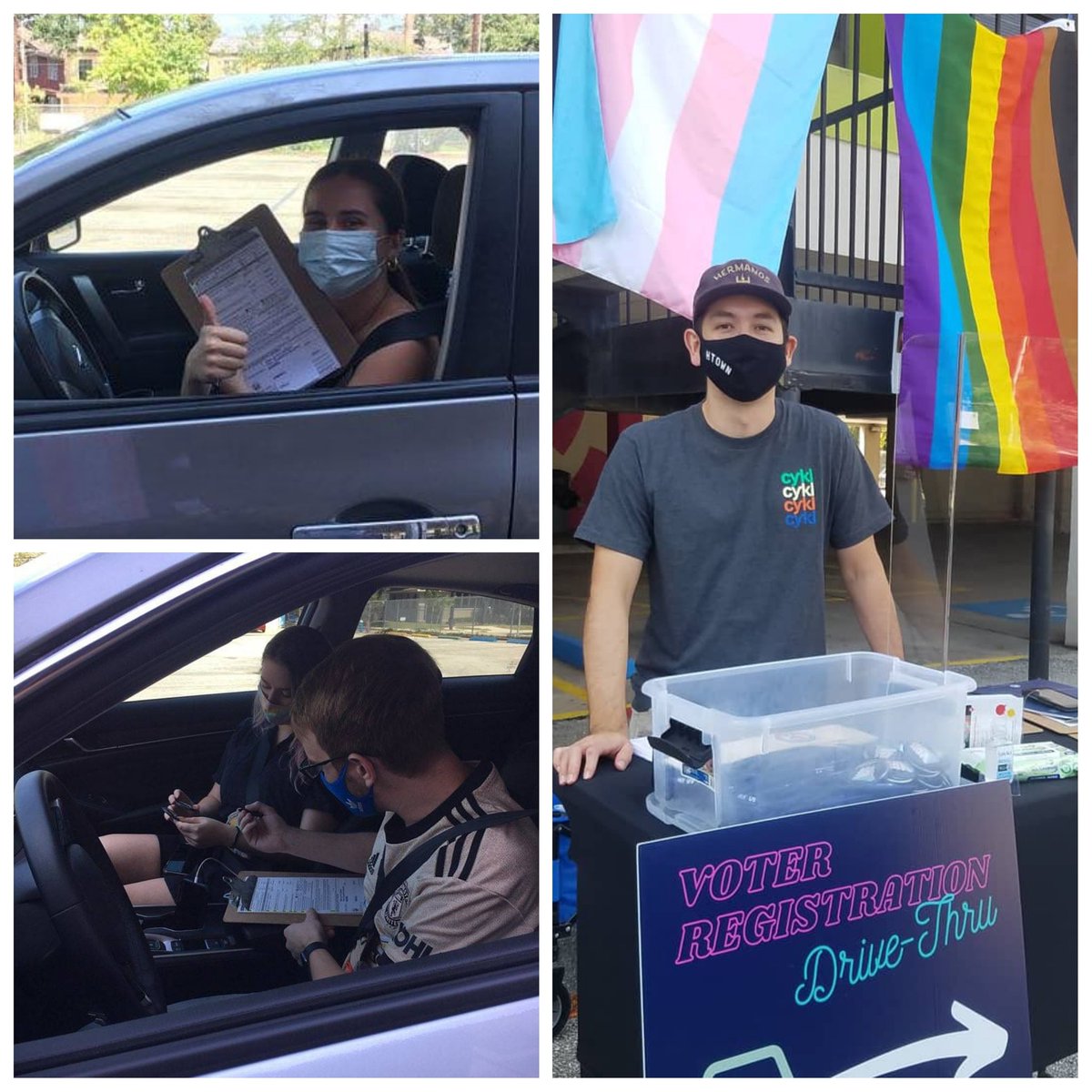 HOUequality's tweet photo. Zachary is ready to get you registered to vote right now at @MontroseCenter. You can do it in your car and it only takes a minute! #houvote #Register2Vote2020 #houequality https://t.co/pBr7muUaCZ
